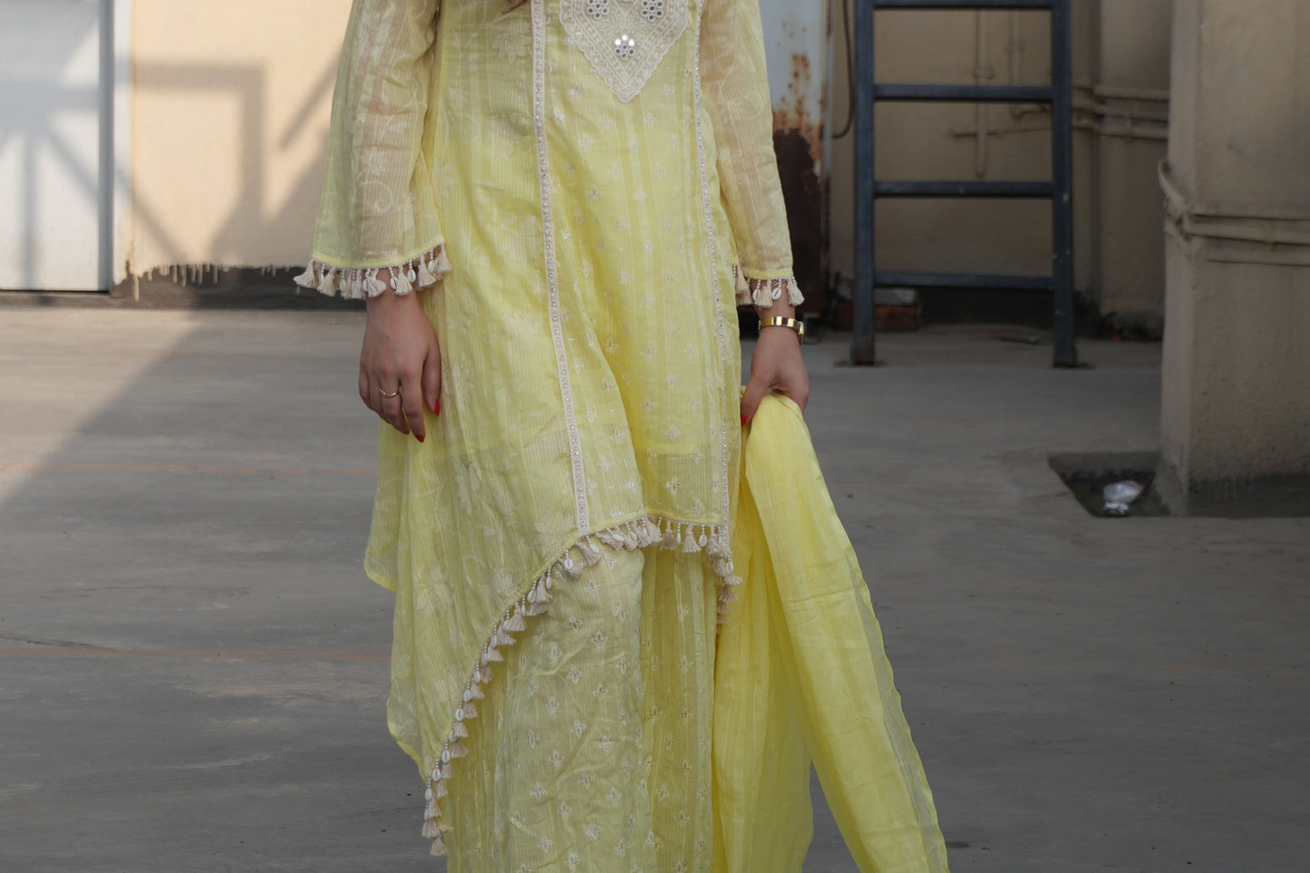 Saanjh Yellow Bloom Set