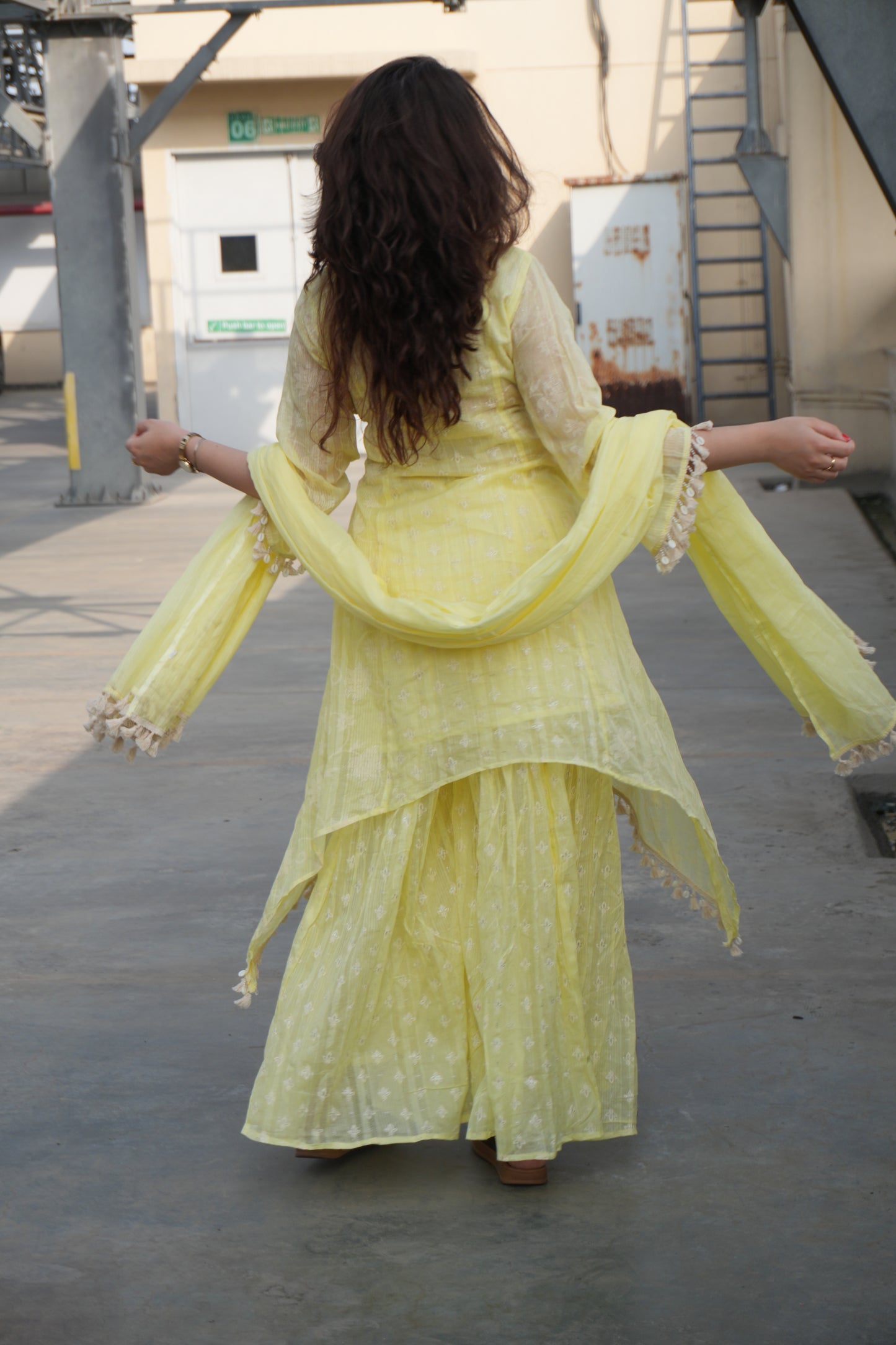 Saanjh Yellow Bloom Set