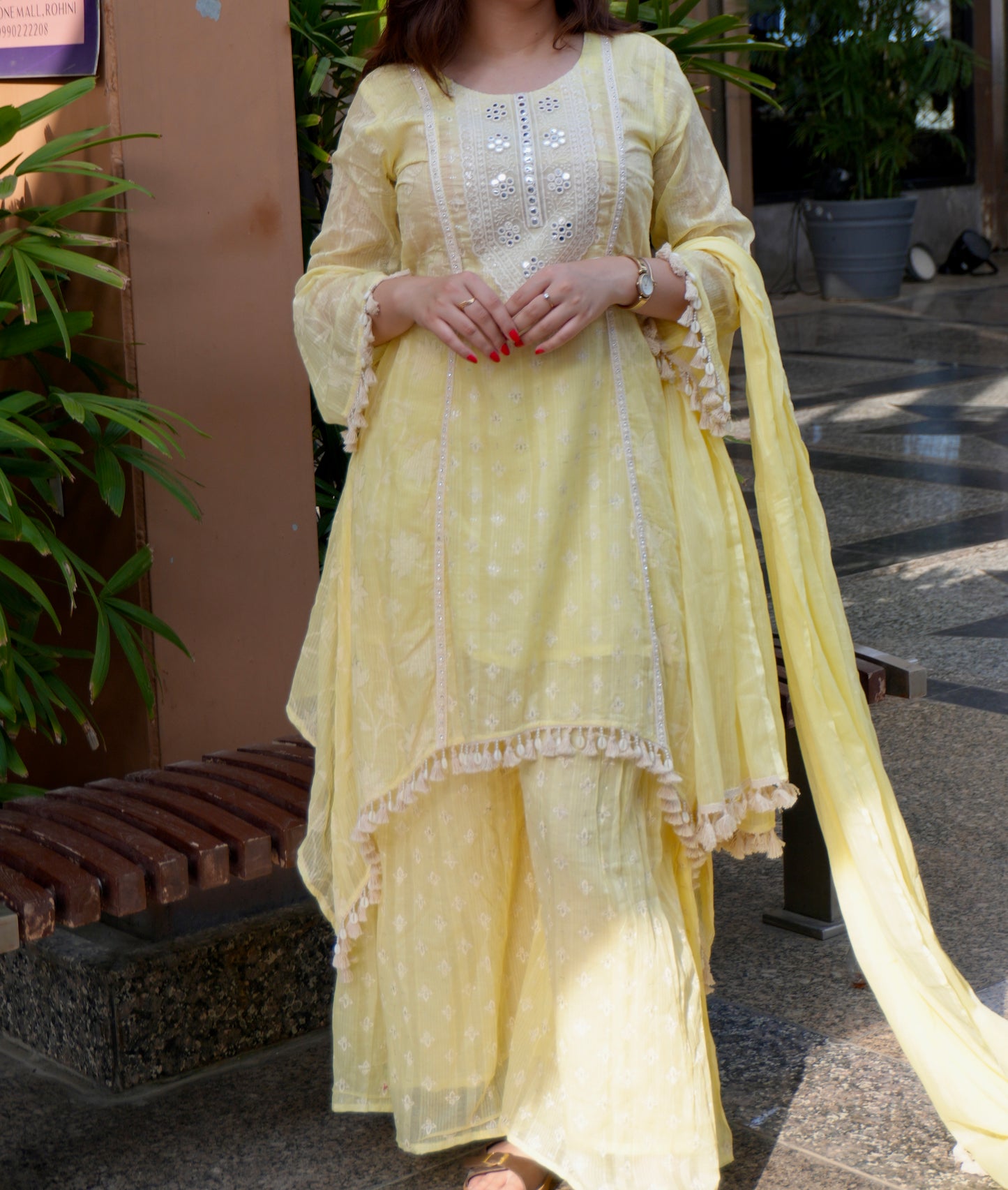 Saanjh Yellow Bloom Set