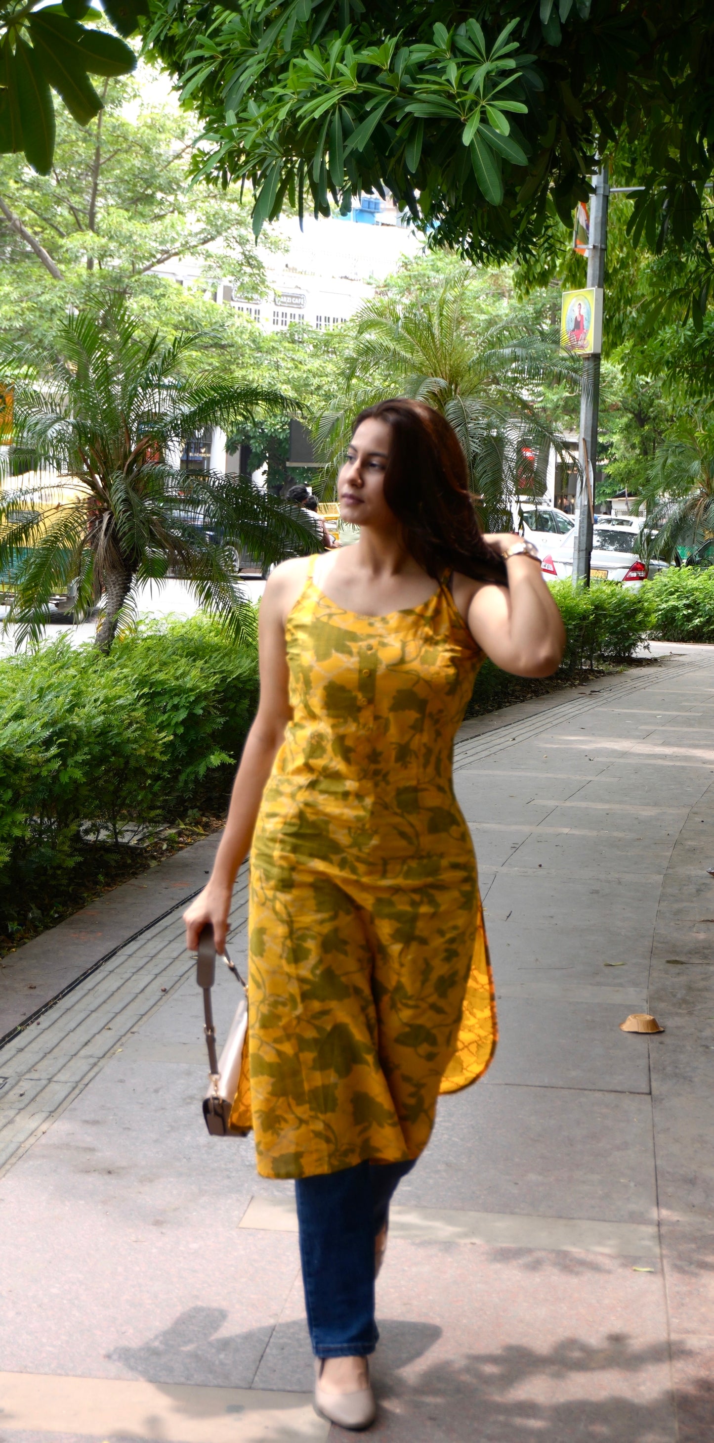 Gerua Noodle Strap Kurti